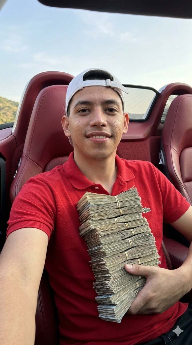 Depois — Ferrari com chuva de dinheiro